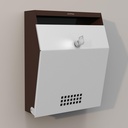 Plantex Letter Box/GI Steel Suggestion Box for Office with Key Lock/Post Box for Gate Home/Complaint Box/Wall Mounted Mail Box - (Coffee & White)