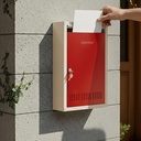 Skrzynka na listy plantex dla Home / GI Steel Mail Box / Sugestion Box for Office / Skarga Box for Hote / Post Box for Home Gate & with Secure Lock - (Red & Ivory) - Wielki rozmiar Wall Monted