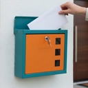 Plattex GI Steel Letter Box / Skarga Box / Małe pudełko sugestii dla Office / Post Box dla domu / Wall Mount Mail Box - (Zielony i pomarańczowy)