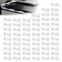 Samoprzylepne kable Tidy Wire Clips, 40 szt Cable Management Wall Cable Clips, Silne Viscous Transparent Cable Organizators for Home, Office, Samochód, Decoration Hanging, Fairy Light, Etc.