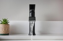 Moen Genta LX Matte Black High-Pressure Eco-Performance Shower Trim: Showerhead and Handle (Valve Required), T2472EPBL + One-Handle Single Hole Bathroom Faucet with Deck Plate for 3-hole Sinks, 6702BL