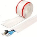 Podłoga Cord Osłona kablowa PVC Ochraniacz do przewodów na podłodze, Cord Hider do przedłużania kabli, Pokrywa drutu do zarządzania kablem, Wire Hider do ściany (1 Meter + 1 Meter)