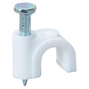 Elegancki Casa Cable Clip, biały, 200 kawałków