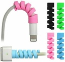 Ochraniacz kabli spiralnych Leawall Cord Saver for Mac Charger, iPhone Charger, Ochraniacz drutu, Lekki Trwały elastyczny Wire Winder do ładowania kabli, Kable danych, Earphone, Pack of 8