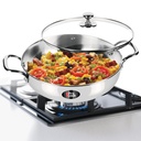 MILTON Pro gotować 3-warstwowy gruby Triply Dolny I Induction Cookware & Gas Bove Friendly Stainless Steel Kadhai ze Szklana Lid 28cm do 124; 4.2 litry do gotowania 124; Kadai do gotowania 124; głębokie smażenie 124; Stir- Fry do 124; Srebrny