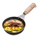 Iron Tadka Pan Indus Valley z drewnianym trzonkiem 124; Bardzo małe 12,7cm / 5 cali, 0,3Ltr, 0,4kg 124; Gaz kompatybilny 124; 100% Czysty & Toksyna - wolne, No Chemical Coating