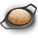 Hawkins Futura 24 cm Obsada Żelazna Tava, Obsada Żelazna Tawa dla Roti, Naczynia kuchenne z żeliwa, Czarna (CIT24)