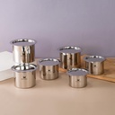 Płaski dolny górny zestaw 6szt. (525ml, 650ml, 750ml, 950ml, 1150ml, 1400ml)