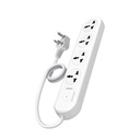 Bestor VoltEdge Extension Board 1500W Power Converter z 4 uniwersalne gniazda, 1.5M Cord, Master Switch, wskaźnik LED, Bezpieczeństwo dzieci Shutter, 3-Pin Multi Plug dla urządzeń domowych (biały)