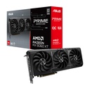ASUS Prime Radeon RX 9060 XT 16GB GDDR6 OC Edition Graphics Card (PCIe 5.0, HDMI / DP 2.1, 2.5- Slot Design, axial- tech Fani, Podwójne łożyska kulkowe wentylatora, Podwójny BIOS, GPU Guard)