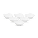 La Opala Diva Quadra Collection Opal Glass Crockery 124; Wegetable Bowl 210 ml Zestaw 6 Plain White Białego 124; Plac Bowls dla dal & warunki 124; Kuchenka mikrofalowa Sejf 124; 100% Wegetarianin 124; Extra Strong, Light & White