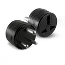 MX 3 Pin Universal Round Conversion Plug Adapter Pack 2, 180 ° Rotable Multi Plug Socket Converter, Compact Travel Power Adapter for Home & Office, Kompatybilny z wtyczkami indyjskimi i międzynarodowymi