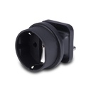 MX 3 Pin indyjski plug do Europy Shuko Socket Adapter 15A, Heavy Duty Power Plug Converter, kompatybilny z indyjskim 3 Pin Plug do EU Shuko Socket, Compact Travel & Home Use Adapter