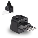 Orei Indie do Włoch, Libii, Chile i więcej (typ L) Podróże adapter USB Plug - 2 w 1 - Ce Certified - Rohs Compliant -Black Color (Db12A- Blk)