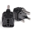 Orei India to South Africa, Botswana, Namibia & More (Type M) Travel Adapter Plug - 2 in 1 - CE Certified - RoHS Compliant - 2 Pack - Black Color (P21-10L- 2PK)