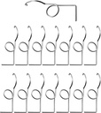 15 Pack Stainless Steel Wire Door Cage Latches Wire Crate Latch Lock for Fixing Pet Cage Door Hook, 4-3/5 Inches(Right)