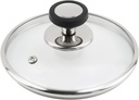 Universal Lids for Pots, Pans and Skillets, Round Tempered Versatile Glass Pot Lids, 6 Inch Pan Lid, Replacement Pan Cover for Wok, Frying, Crock Pot Lid Type-1, 1 PCS(Silver)