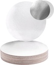 14 inches 2-sides White/Silver Round Greaseproof Solid Food-Graded Sturdy Cake Boards, Extra Strong Thin Drum, 3mm Thick (12-Pack)