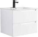 Fine Fixtures Citiscape 24 Inch Bathroom Vanity with Sink, White, Full Assembly Required, Elegant Modern Bathroom Vanities for Contemporary Homes