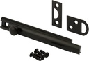 Prime-Line U 11448 Surface Bolt, 4 In., Solid Brass, Matte Black Finish (Single Pack)