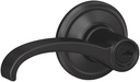 SCHLAGE F51A WIT 622 GEO Whitney Lever with Georgian Trim Keyed Entry Lock, Matte Black