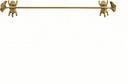 Vintage Brass Towel Bar,20.7" Decorative Wall-Mounted Towel Rack with Tiger Design,Antique Gold Finish Bathroom,Kitchen Towel Holder (Gold)