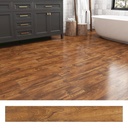 Decotalk Bathroom Floor Tile Waterproof Wood Floor Vinyl Flooring Tiles 36-Sheet Brown Wood Vinyl Flooring Peel & Stick Tiles 6"x36" for Bathroom Renter Friendly Tiles Realistic Wooden Design