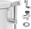 Handheld Bidet Sprayer for Toilet,Bidet Sprayer with Stainless Steel Hose for Feminine Wash & Muslim Shower,Adjustable Water Pressure Bidet Faucet Cloth Diaper for Baby Wash (Brushed Nickel)