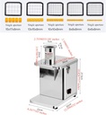 Commercial Electric Vegetable Cutter Fruit Slicer Tomato Pieces or Cube Cutting Stainless Steel Food Processor With 5 Blades