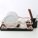 Space Saving Dish Rack with Removable Drainer Tray Kitchen Counter Dish Drying Rack for Plates Bowls Cups Organizer Dish Drying Rack