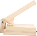 PRETYZOOM Creative Dumpling Pressing Mold Ergonomic Wooden Tool for Easy Dumpling Wrappers Biscuits and More Sturdy Kitchen Gadget