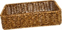 PRETYZOOM Woven Cutlery Organizer Multi-functional Storage Basket for Home Use for Kitchen Dining Table Deep for Fruits Snacks and Utensils