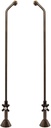 Signature Hardware 139892 Freestanding Offset Tub Supply Lines with Cross Handle Shutoff Valves - For Copper Pipes