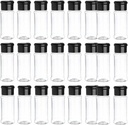 Plastic Salt and Pepper Shakers with Lid 3.5 oz Clear Spice Seasoning Bottle Containers Moisture Proof Spice Dispenser for Storage Salt Sugar Spice Herbs and Powders(48PACK)