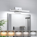 VOLISUN Modern Bathroom Vanity Light 15.7 inch, Rotatable, 12W Dimmable 5CCT Led Bathroom Light Fixture Over Mirror, Chrome Vanity Light for Bathroom Mirror Cabinets-ETL Certificated
