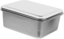 Zerodeko Thickened Stainless Steel Cake Pan with Lid for Baking and Storage Safe Nonstick Square Tiramisu Mold Metal Box for Bread Cookies Meatloaf Pumpkin Bread and More