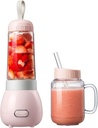 HHWKSJ Portable, Personal Size Smoothies and Shakes, Handheld Fruit Machine 400ML USB Rchargeable Juicer Cup, Ice Blender Mixer