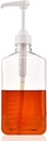 Glass Syrup Dispenser, Coffee Syrup Dispenser, 1600ml Simple Press Pump Bottle Sauce Dispenser, Food Grade Plastic Condiment Containers Kitchen Supplies for Ketchup,