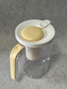 Refarlix Jugs 1.2 Liter Glass Pitcher for Fridge, Glass Carafe for Hot/Cold Water, Iced Tea Pitcher