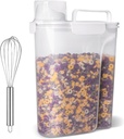 Rice Airtight Dry Food Storage Containers 10Lbs, BPA Free Plastic Storage Bin Dispenser with Pourable Spout, Portable Handle, Kitchen Pantry Organization for Cereal, Flour and Baking Supplies