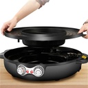 Smokeless Grill Electric Hot Pot Barbecue Machine Large Capacity Temperature Split Home BBQ(D,220V UK)