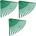 BESPORTBLE 3pcs Garden Pine Needle Rake Lightweight Shrub Rake for Leaves Debris Compact Gardening Hand Tool for Efficient Lawn Cleanup Maintenance