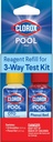 Clorox® Pool&Spa™ Swimming Pool 3-Way Water Test Kit Refill Solutions, 0.5oz (Pack of 1)