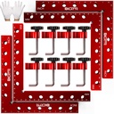 90 Degree Positioning Square Right Angle Clamp 7.1" x 7.1" Aluminum Alloy Woodworking Carpenter Tool,4 Pcs Right Angle Clamps With 8 Clamps,For Picture Frame Box Cabinets Drawers