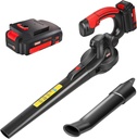 MZK Cordless Leaf Blower,20V Battery Powered Leaf Blower for Lawn Care, Electric Lightweight Mini Hand Blower(Battery & Charger Included) for Blowing Leaves, Patio Cleaning, Lawn Care and Dust