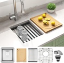 Bar Sink Undermount,16 Gauge Stainless Steel Bar Sink,Outdoor RV Sinks,Small Prep Sink for Wet Bar Area (13" X 15")