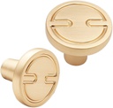 ECREW Cabinet Knobs 10 Packs Gold Cabinet Handle Drawer Knobs for Cabinet and Dresser Drawers Cupboard Pulls for Kitchen Cabinet Door Knobs (Single Knobs, 10)