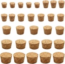 30PCS Natural Cork Stoppers for Glass Bottles,Crafts & Home Decor,Tapered Corks for DIY Projects,Airtight Sealing,Laboratory & Wine Bottles