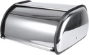 Happyyami Stainless Steel Bread Box Capacity Brushed Steel Bread Keeper Kitchen Storage for Home Shop Bakery