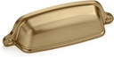 Khtumeware 5 Pack 3 Inch (76 mm) Drawer Pulls Champagne Bronze Cabinet Cup Pulls Hardware Brushed Gold Kitchen Handles Bin Cup Pulls